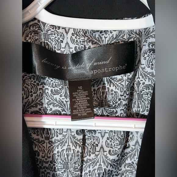 Apostrophe Black Jacket Business Career Blazer Size 10 Lined Pockets - Picture 8 of 8